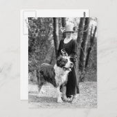 St Bernard & Boston Terrier, 1925 Briefkaart (Voorkant / Achterkant)