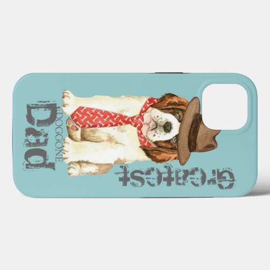 St. Bernard Dad Case-Mate iPhone Case (Achterkant (horizontaal))