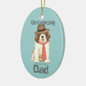 St. Bernard Dad Ceramic Ornament (Links)