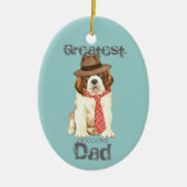 St. Bernard Dad Ceramic Ornament (Voorkant)