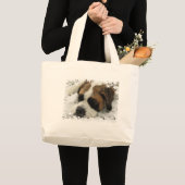 St Bernard Dog Bag Grote Tote Bag (Voorkant (product))
