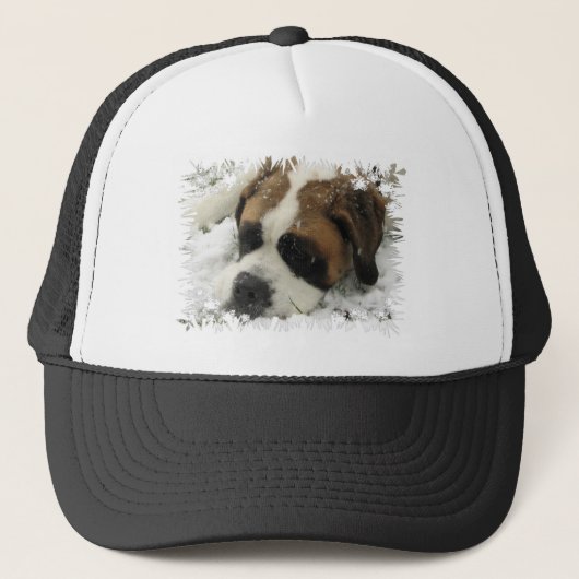 St Bernard Dog Baseball Hat Trucker Pet (Voorkant)