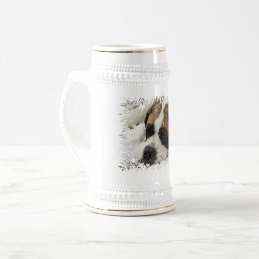 St Bernard Dog Beer Stein Bierpul (Voorkant links)