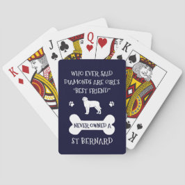 St Bernard Dog Best Friend Pokerkaarten