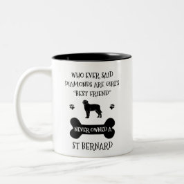 St Bernard Dog Best Friend Tweekleurige Koffiemok