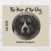  St. Bernard Dog Custom Beer Label Bier Etiket (Enkel label)