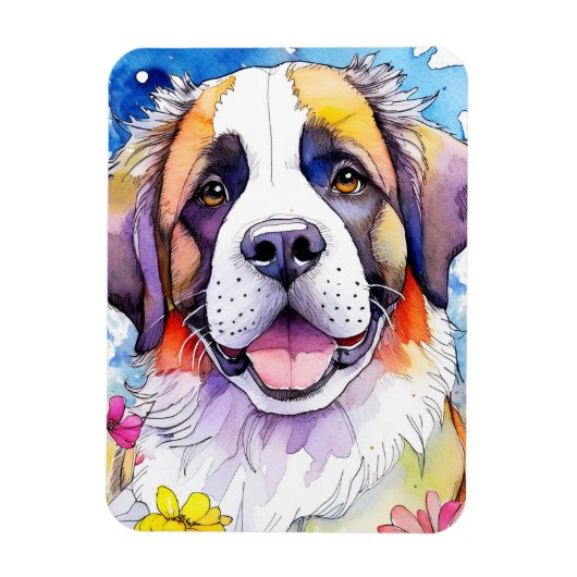 St. Bernard Dog Fotomagneet Magneet (Verticaal)