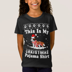 St Bernard Dog Funny Xmas Dit is mijn kerstpaj T-shirt
