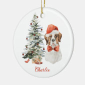 St. Bernard Dog gepersonaliseerd kerstversiering Keramisch Ornament (Links)