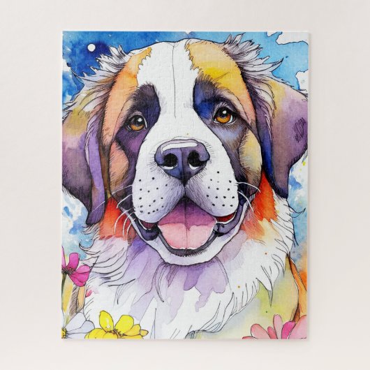 St. Bernard Dog Jigsaw Puzzel (Verticaal)