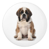 St. Bernard Dog Keramische Knop (Voorkant)