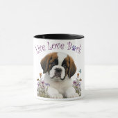 St. Bernard Dog Mom Floral Mok (Midden)