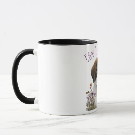 St. Bernard Dog Mom Floral Mok (Links)