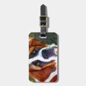 St Bernard Dog Painting Bagagelabel (Voorkant verticaal)