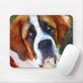 St Bernard Dog Painting Muismat (Met muis)