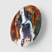 St Bernard Dog Painting Ronde Klok (Hoek)