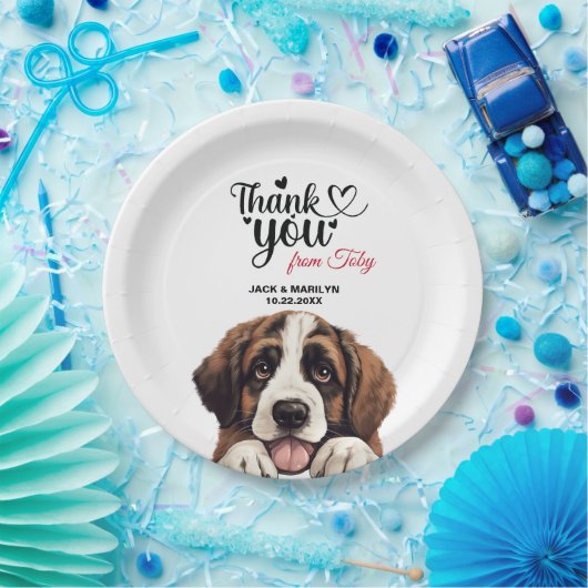 St. Bernard Dog Papieren Bordje (Feest)