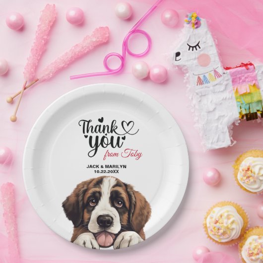 St. Bernard Dog Papieren Bordje (Feest)