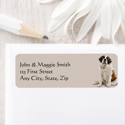 St. Bernard Dog Pet Animal Label (Insitu)