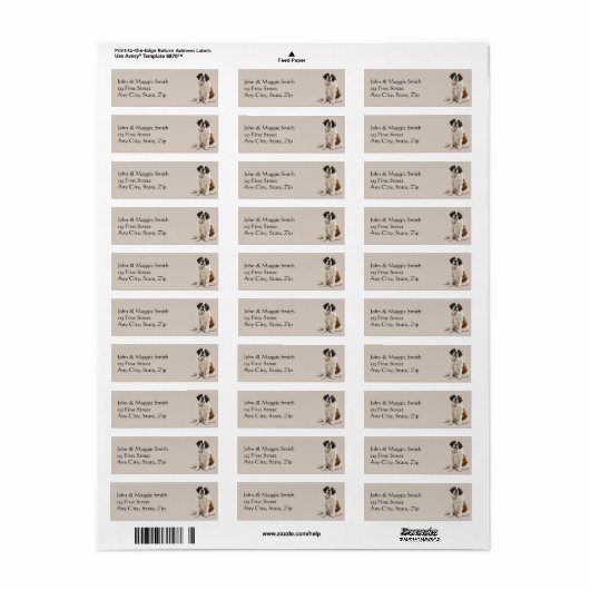 St. Bernard Dog Pet Animal Label (Full Sheet)