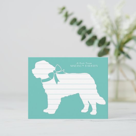 St. Bernard Dog Puppy Bedankkaart (Staand voorkant)