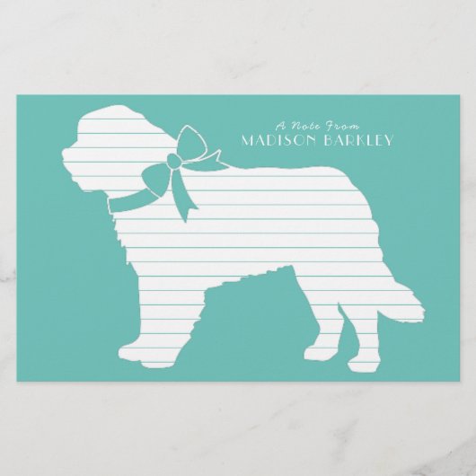 St. Bernard Dog Puppy Briefpapier (Voorkant)