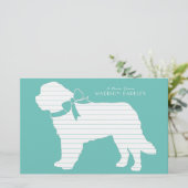 St. Bernard Dog Puppy Briefpapier (Staand voorkant)