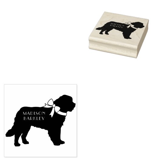 St. Bernard Dog Puppy Rubberstempel (Gestempeld)