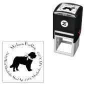 St. Bernard Dog Puppy Zelfinktende Stempel (In situ)