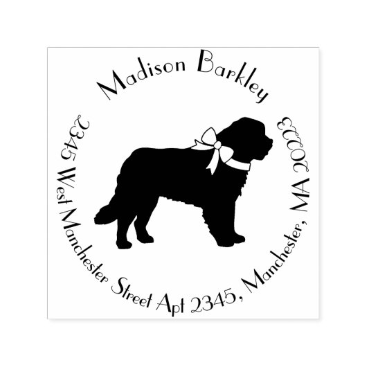 St. Bernard Dog Puppy Zelfinktende Stempel (Design)
