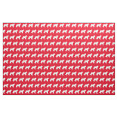 St Bernard Dog Silhouette Pet Red Stof (Fat Quarter)