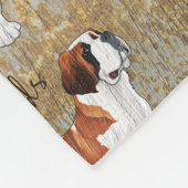 St Bernard Dogs met een Rustic Textured Background Fleece Deken (Hoek)
