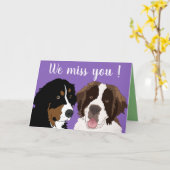St. Bernard en Bernese Mountain Dog C Kaart (Gele Bloem)