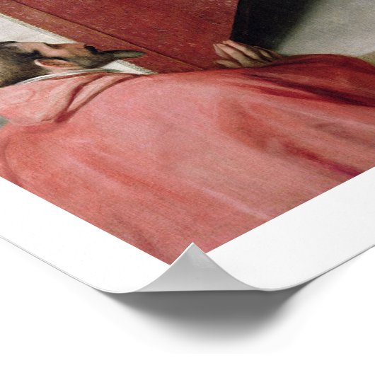 St. Bernard en de Maagd Poster (Hoek)