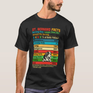 St Bernard feiten percentage van de dagelijkse waa T-shirt