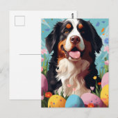 St.Bernard Gelukkig Pasen Briefkaart (Voorkant / Achterkant)