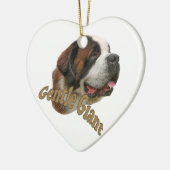 St. Bernard Gentle Giant Keramisch Ornament (Links)
