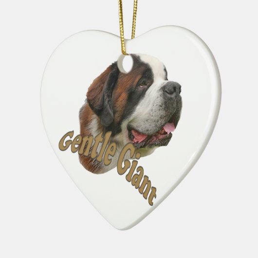 St. Bernard Gentle Giant Keramisch Ornament (Links)