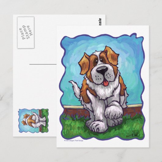 St. Bernard Gifts & Accessoires Briefkaart (Voorkant / Achterkant)