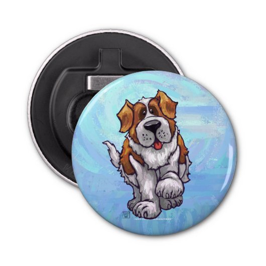 St. Bernard Gifts & Accessoires Button Flesopener (Voorkant)