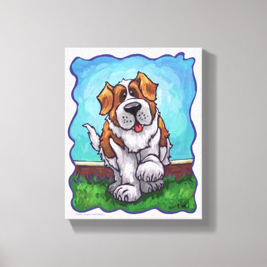 St. Bernard Gifts & Accessoires Canvas Afdruk (Voorkant)
