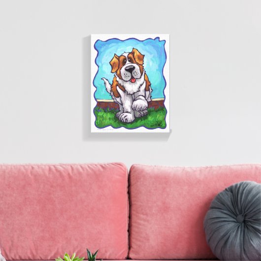 St. Bernard Gifts & Accessoires Canvas Afdruk (Insitu (Woonkamer))