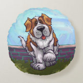 St. Bernard Gifts & Accessoires Rond Kussen (Voorkant)