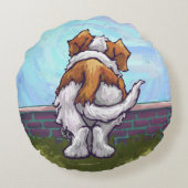 St. Bernard Gifts & Accessoires Rond Kussen (Achterkant)