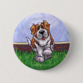 St. Bernard Gifts & Accessoires Ronde Button 5,7 Cm (Voorkant)