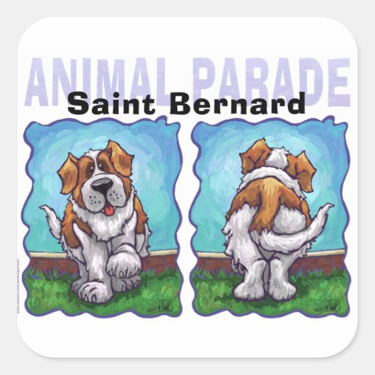 St. Bernard Gifts & Accessoires Vierkante Sticker (Voorkant)