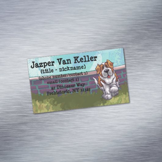 St. Bernard Gifts & Accessoires Visitekaartje Magneet (Voorbeeld)