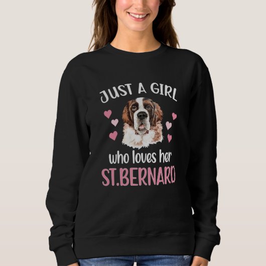 St Bernard Girl Hondenliefhebber Eigenaar Saint Be Trui (Voorkant)