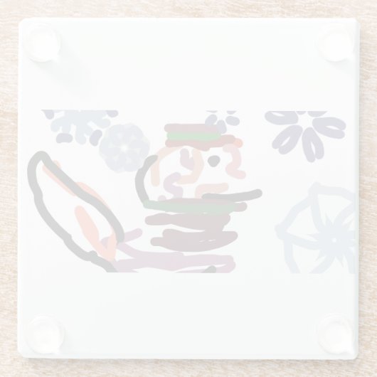 st bernard glazen onderzetter (Achterkant)