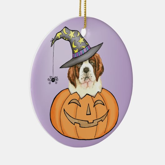 St. Bernard Halloween Keramisch Ornament (Rechts)